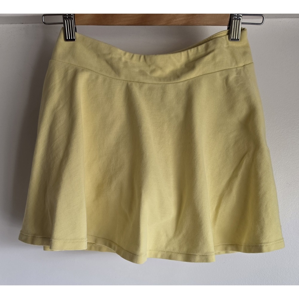 Polo Ralph Lauren Skort Kids L 12-14 Yellow Solid Casual Preppy Cotton Skirt